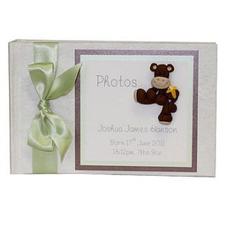 personalised baby monkey photo album by dreams to reality design ltd