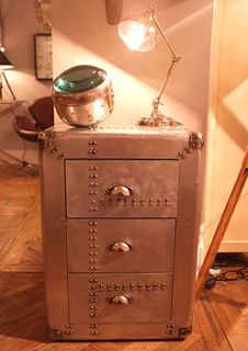 industrial style riveted chest drawers by cambrewood