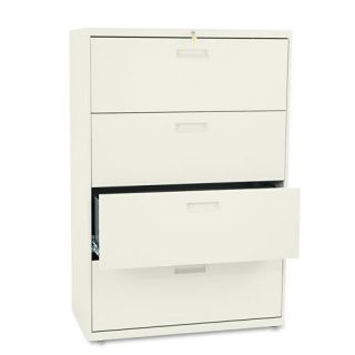 Hon 500 Series 36 inch Wide Four drawer Lateral File Cabinet With Leveling Glides