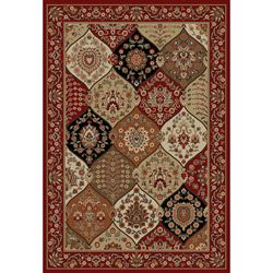 Victorian Panel Red Area Rug (6 7 X 9 6)