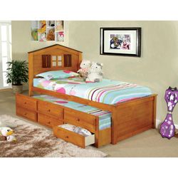 Furniture Of America Furniture Of America Tree House Captain Twin Bed With 3 Drawer Twin Trundle Brown Size Twin
