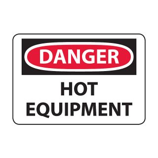 Osha Compliance Danger Sign   Danger (Hot Equipment)   High Impact Plastic