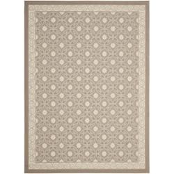 Geometric Dark Beige/ Beige Indoor/ Outdoor Rug (8 X 112)