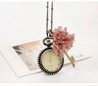 vintage inspired pocket watch pendant by sugar + style