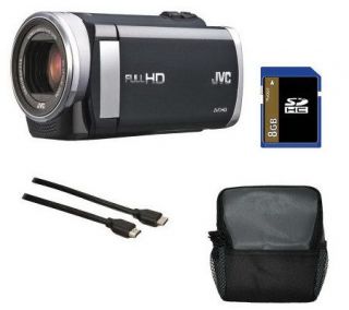 JVC GZE200 HD Camcorder with 8GB SDHC Memory Card, Case, More —