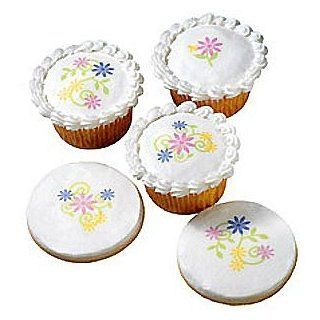 Garden Floral Edible Decals for Cake Decorating   Fun Hand decorated Look with Ease Kitchen & Dining