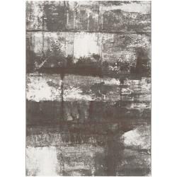 Meticulously Woven Transitional Grey Polypropylene Crumpo Abstract Rug (311 X 57)