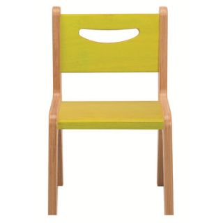 Whitney Plus 10 Birchwood Classroom Chair CR2510 Seat Color Electric Lime