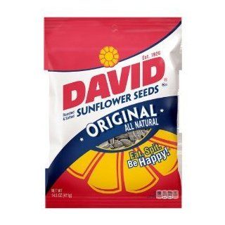 David Sunflower Seeds, Roasted and Salted, 14.5 oz (6 packs)  Edible Sunflower Seeds  Grocery & Gourmet Food