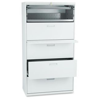 Hon 500 Series White 36 inch wide Five drawer Lateral File Cabinet