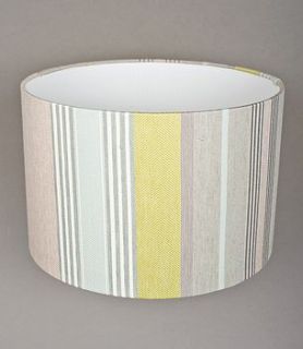 mistley stripe lampshade medium by laura fletcher textiles