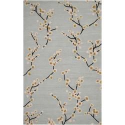 Hand hooked Gray Cladagh Indoor/outdoor Floral Rug (3 X 5)