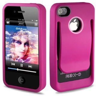 Reiko Durable Belt Clip Style Holster Case for iPhone 4/4S   Retail Packaging   Hot Pink Cell Phones & Accessories