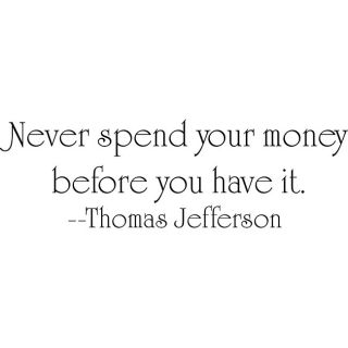 Thomas Jefferson Money Vinyl Wall Art Quote