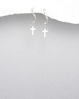 sterling silver twirl cross earrings by lovethelinks