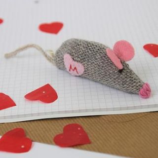 personalised initial catnip mouse by laura long