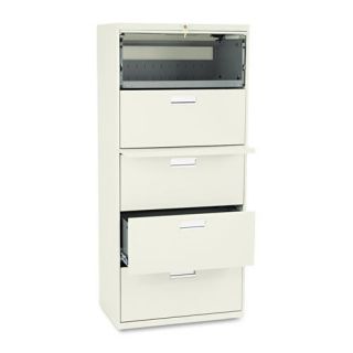 Hon 600 Series 30 inch Wide 5 drawer Lateral Putty File Cabinet