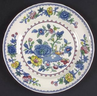 Masons Regency/Plantation Colonial  Salad Plate, Fine China Dinnerware   Blue,