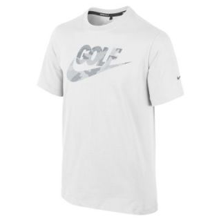 Nike Logo Boys Golf T Shirt   White