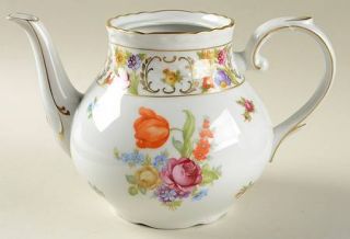 Schumann   Bavaria Empress Dresden Flowers  Teapot No Lid, Fine China Dinnerware