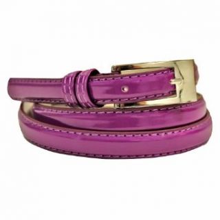Luxury Divas Purple Patent Leather Ultra Slim Skinny Jeans Belt Size Large Apparel Belts