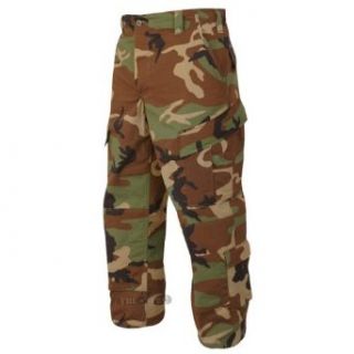 Men's Tru Spec Woodland Nylon / Cotton Ripstop TRU Uniform Pants Sports & Outdoors