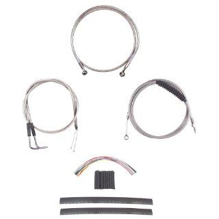 Hill Country Customs Complete Stainless Cable Brake Line Kit for 13" Tall Handlebars 1990 1995 Harley Davidson Softail Models HC CKC21313 SS Automotive