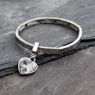 lianna diamante heart bracelet by bloom boutique