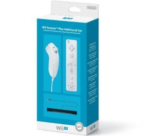 Wii Remote Plus Additional Set   Remote mit Nunchuk   wei� Video Games