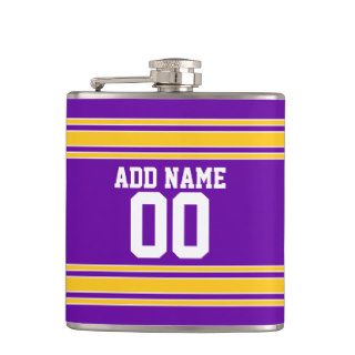 Team Jersey with Custom Name and Number Hip Flasks