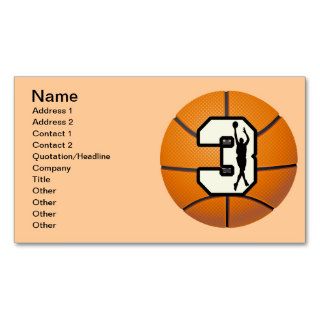 Number 3 Basketball Business Card Templates
