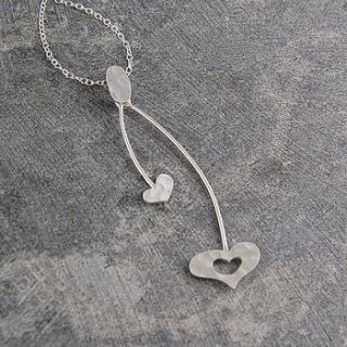 heart swing sterling silver necklace by otis jaxon silver and gold jewellery