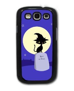 Halloween Cemetery Cat   Samsung Galaxy S3 Cover, Cell Phone Case   Black Cell Phones & Accessories