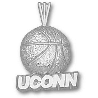 Connecticut Huskies "UConn under Basketball" Pendant   Sterling Silver Jewelry Clothing