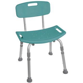Teal Bathroom Safety Shower Tub Bench Chair With Back