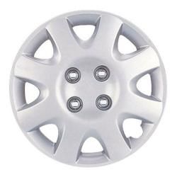 Eight Spoke Design Silver Abs 14 inch Hub Caps (set Of 4)