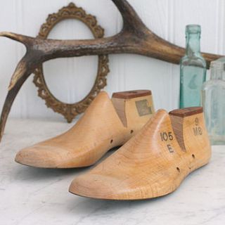 pair of vintage shoe lasts by magpie living