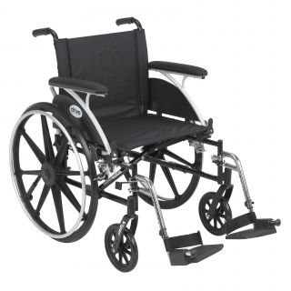 Drive Medical L420dfa sf Viper Black Flip Back Desk Arm Wheelchair