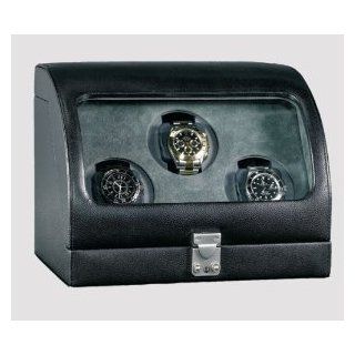 Triple Watch Winder Case (Black) (8"H x 7.75"W x 10.5"D) Home & Kitchen