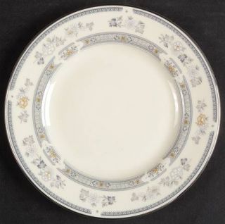 Minton Penrose Bread & Butter Plate, Fine China Dinnerware   Blue Band,Blue,Tan&