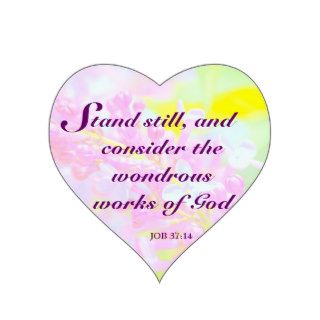 Christian Scripture Bible Verse Job Floral Design Sticker