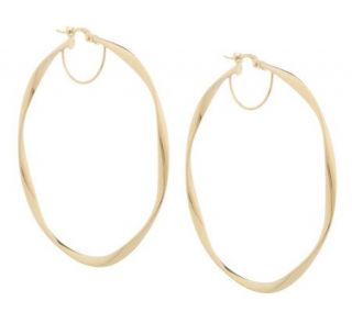 VicenzaGold 2 Organic Twisted Hoop Earrings 14K Gold —