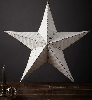 29' white amish tin star by lime lace