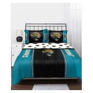 NFL Jacksonville Jaguars Licensed Full Bed Set  Sports Fan Bed In A Bag  Sports & Outdoors