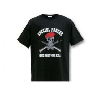 Special Forces "One Shot   One Kill" T Shirt   BLACK Clothing