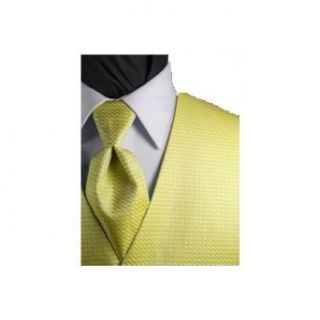 Tuxedo Vest   Venetian Collection Lemon with Coordinating Windsor Band Tie (34 38 small) at  Mens Clothing store Apparel Accessories