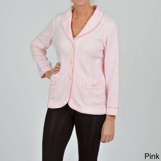 La Cera La Cera Womens Long Sleeve Three button Shawl Collar Jacket Pink Size S (4  6)