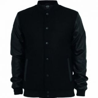 Urban Classics Men�s Street Fashion Oldschool College Jacket, Size 3XL, Color black black at  Men�s Clothing store Varsity Jackets