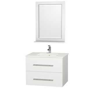 Wyndham Collection Centra White 30 inch Single Undermount Bathroom Vanity Set White Size Single Vanities