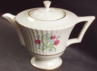 Lenox China Cinderella (Older, Gold Trim) Teapot & Lid, Fine China Dinnerware  